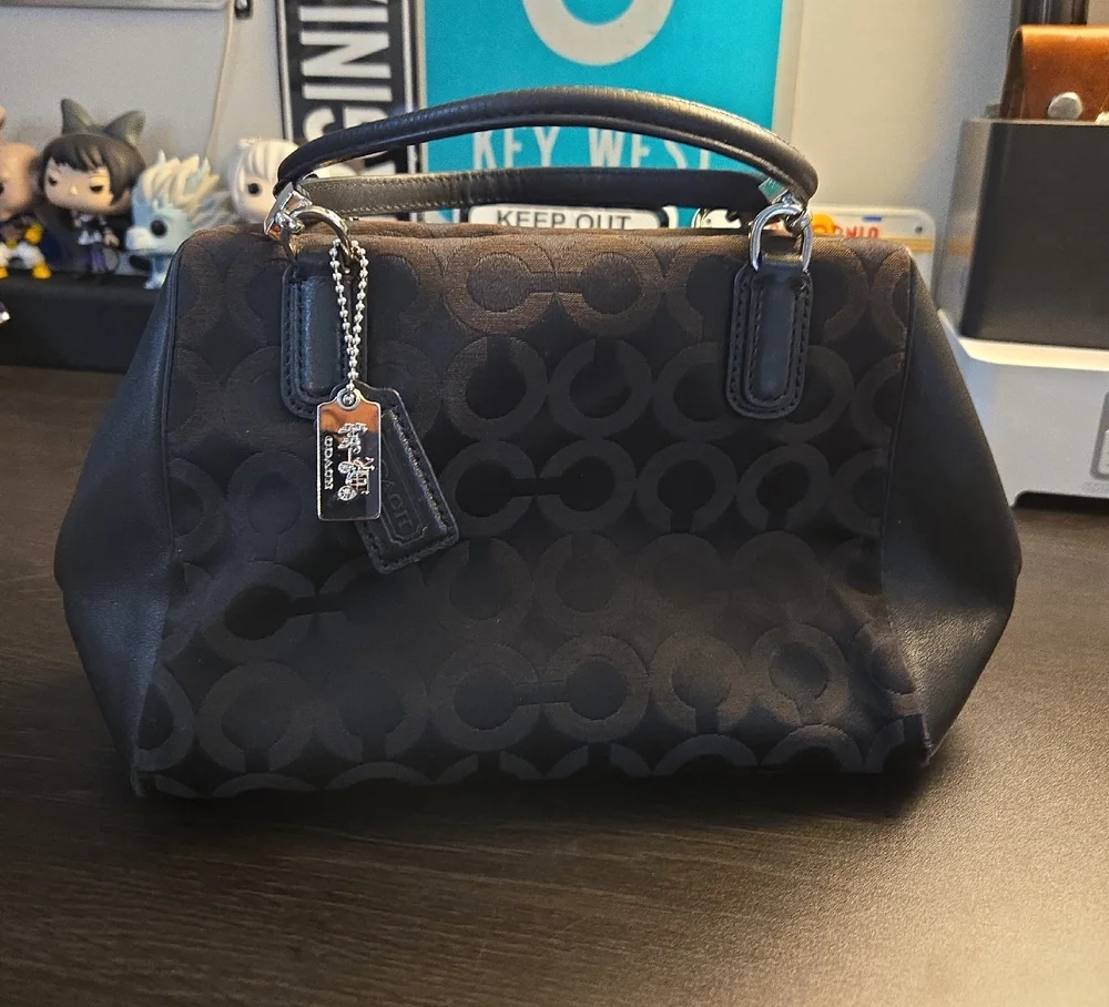 Coach Madison Op Art Sateen Mini Satchel - Picture 1 of 15